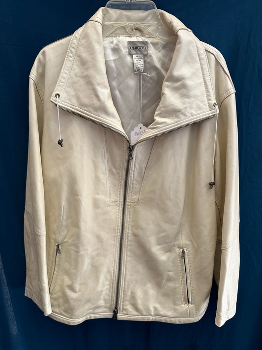Chicos Leather Coat