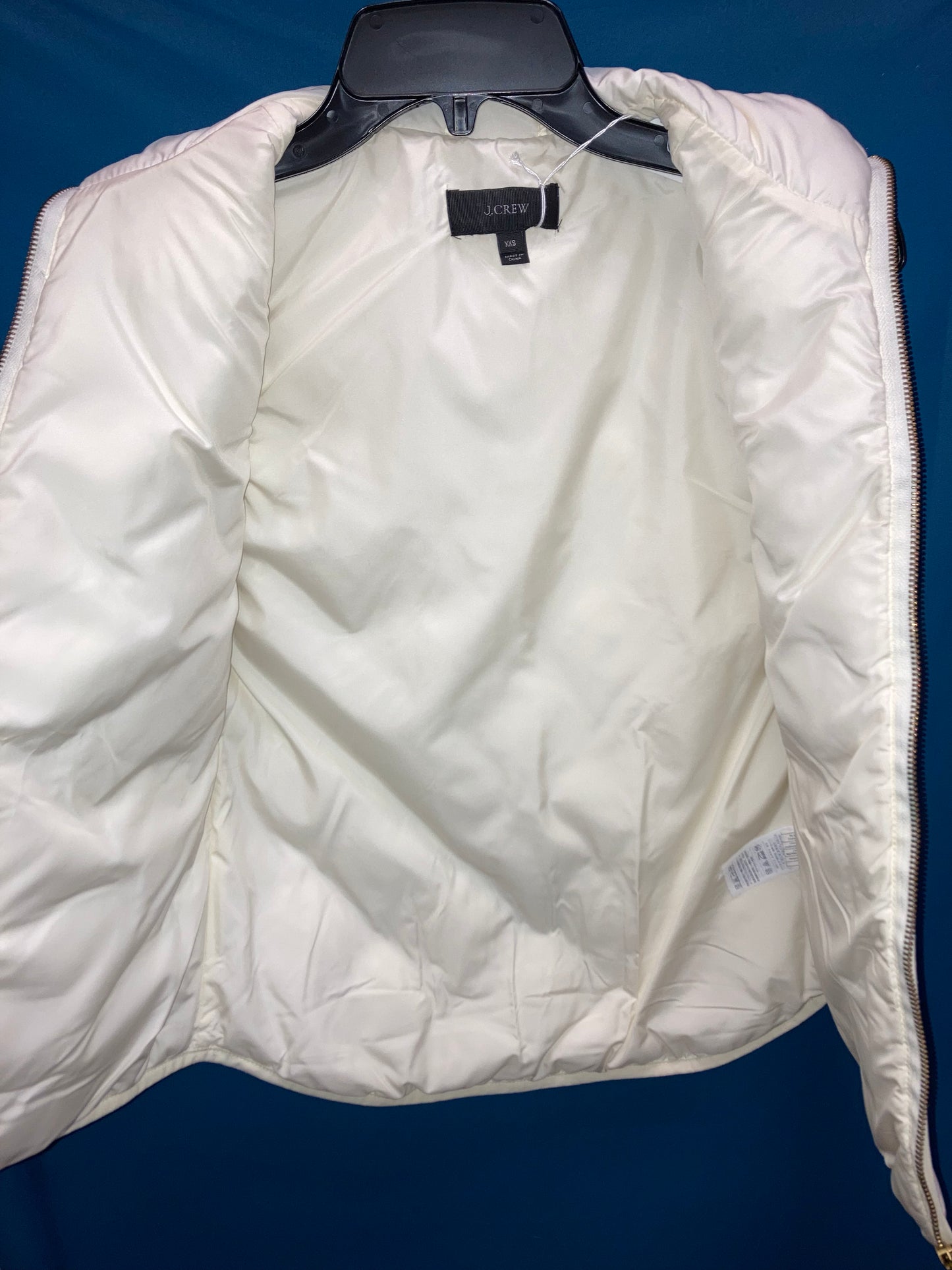 J Crew White Puffer Vest