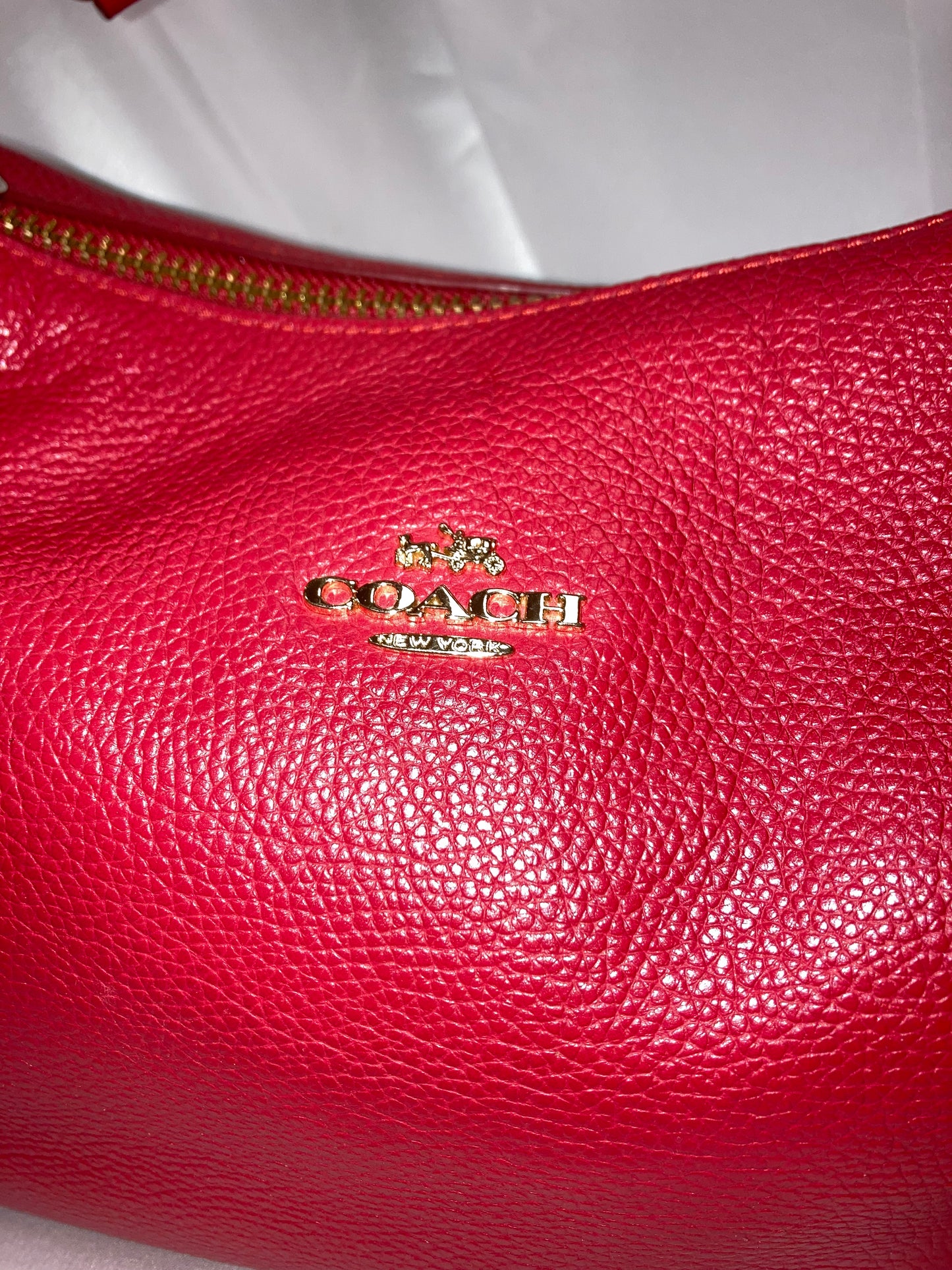 Red Leather Coach Purse